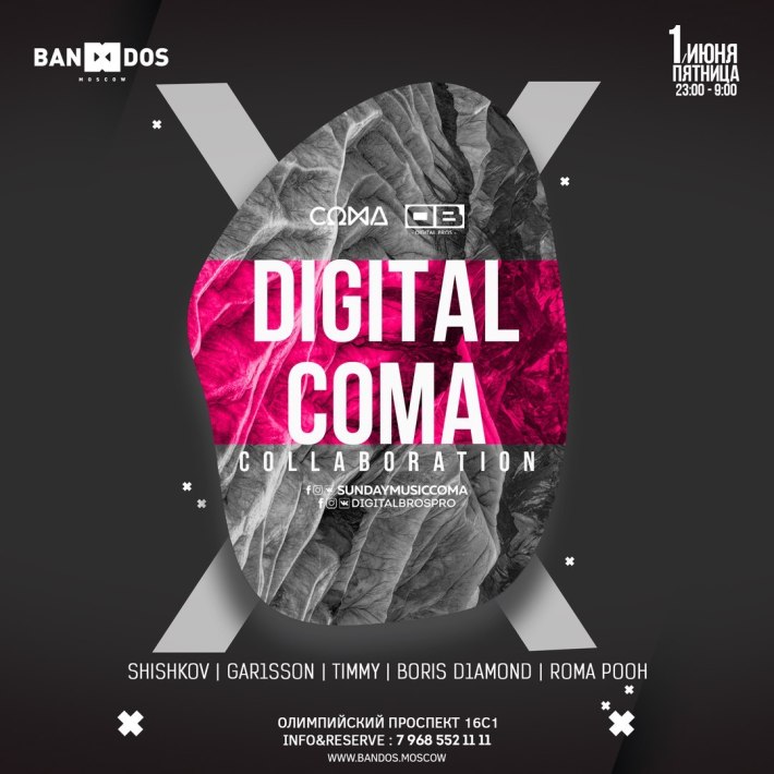 Digital Coma 1 июня, пятница, в 23:00