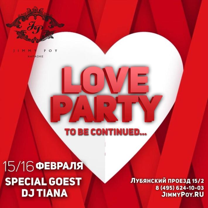 Love Party в Jimmy Poy 15 марта, пятница, в 23:49